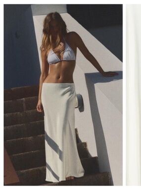 ZARA SATIN MIDI SKIRT